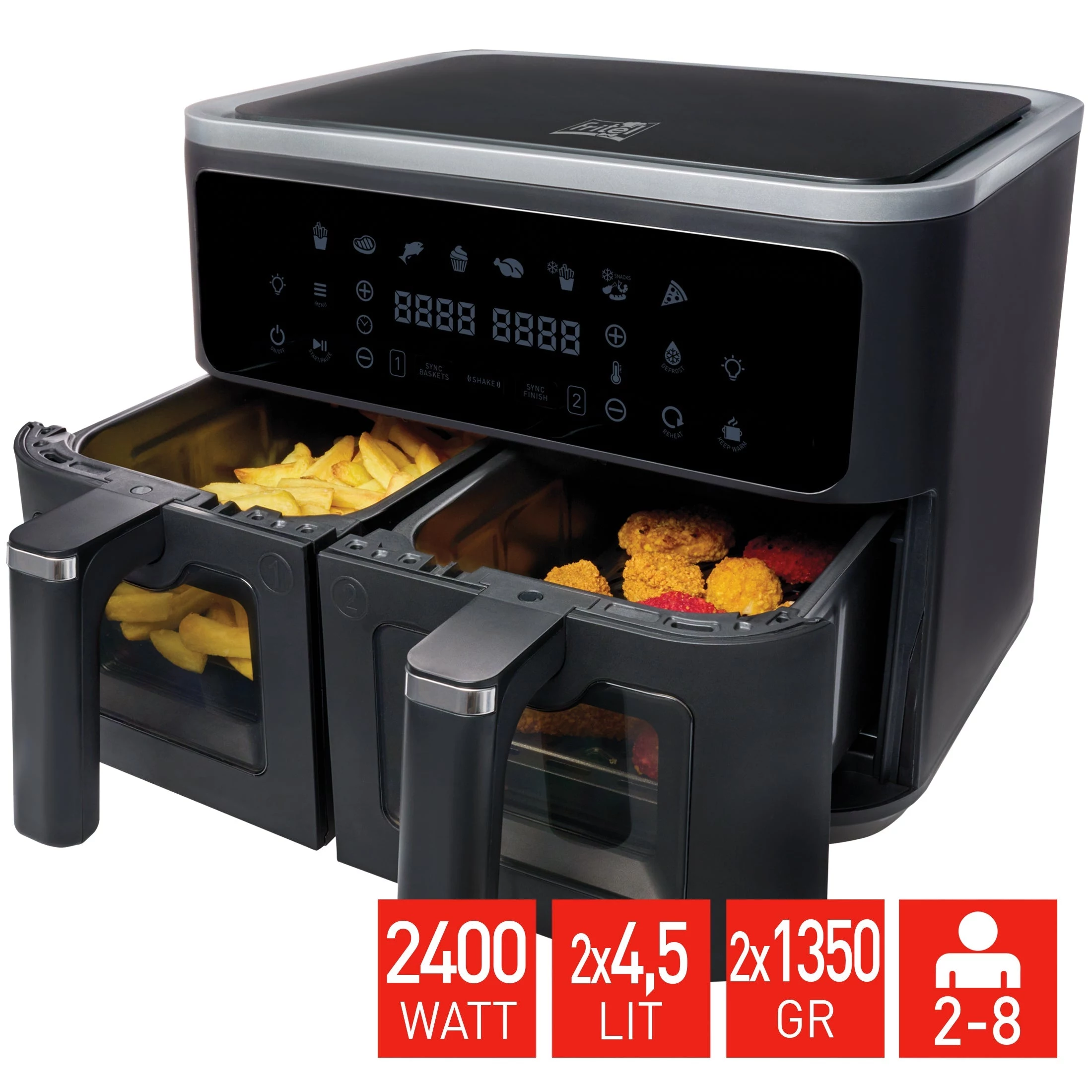 Fritel SnackTastic 8480 Airfryer 2 x