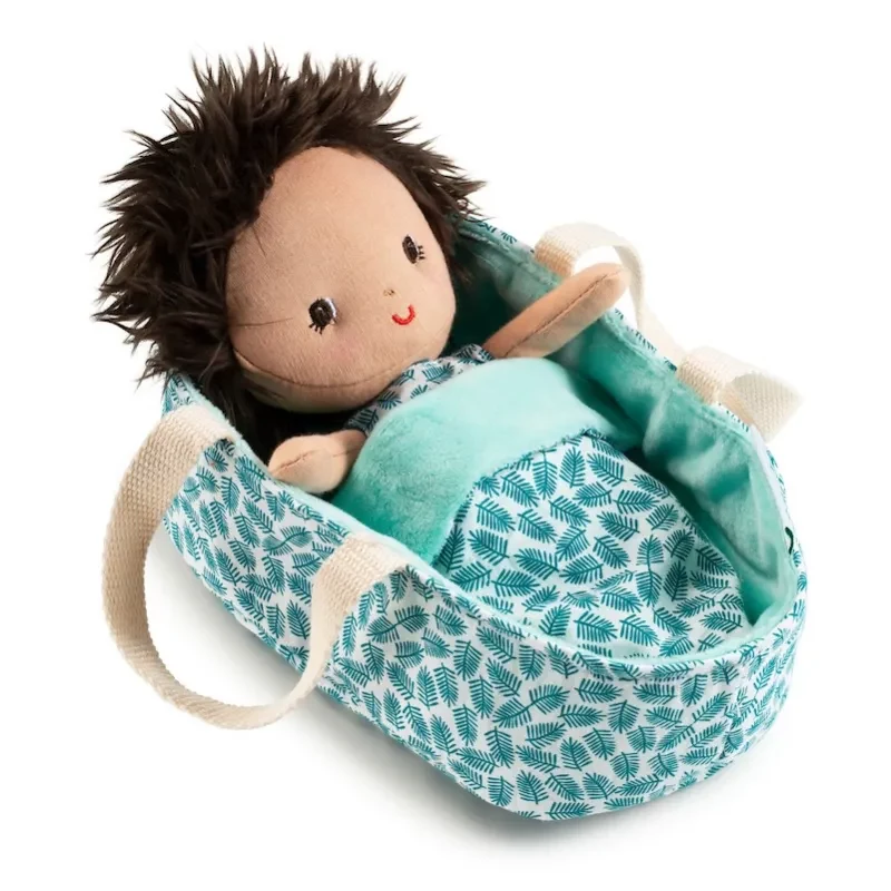 Lilliputiens Baby Doll in Basket with