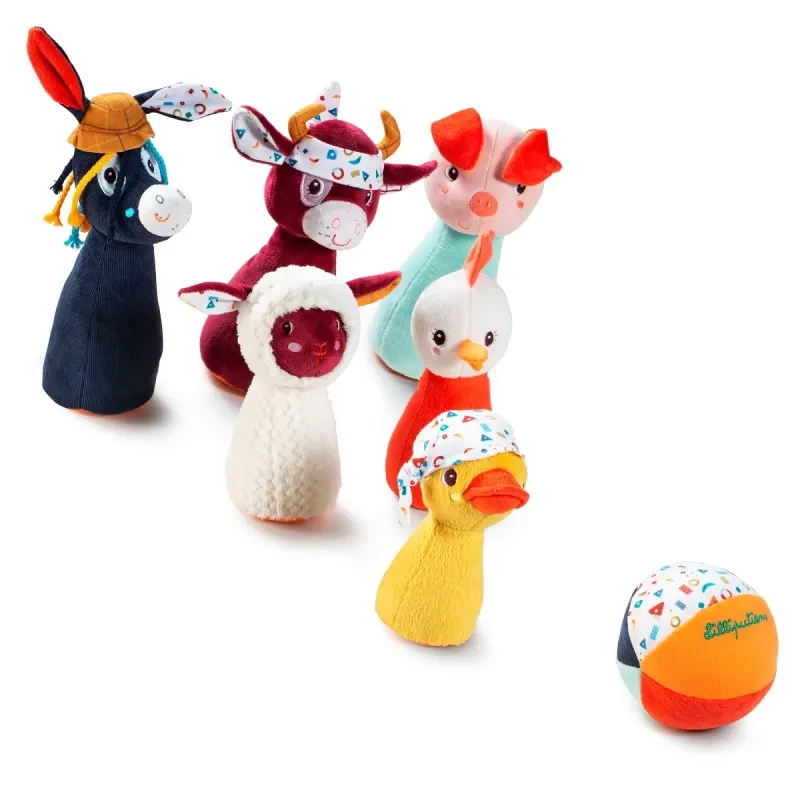 Lilliputiens Farm Bowling Set with Bell