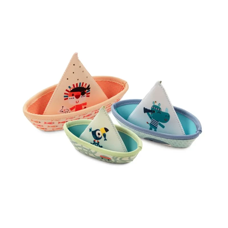 Lilliputiens Jungle 3 Boats Bath Toy