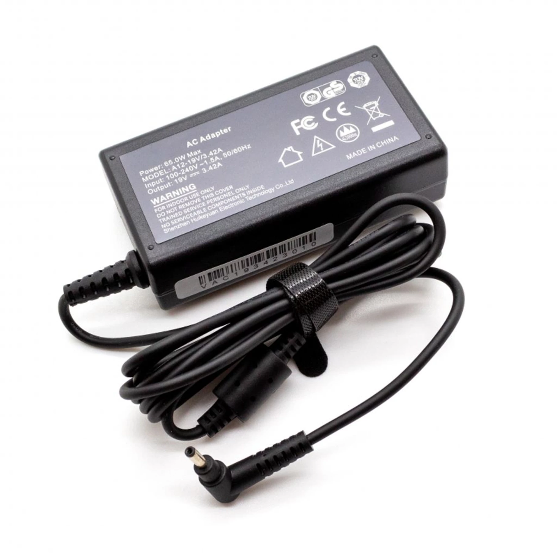 Acer 65W klēpjdatora barošanas adapteris (19V