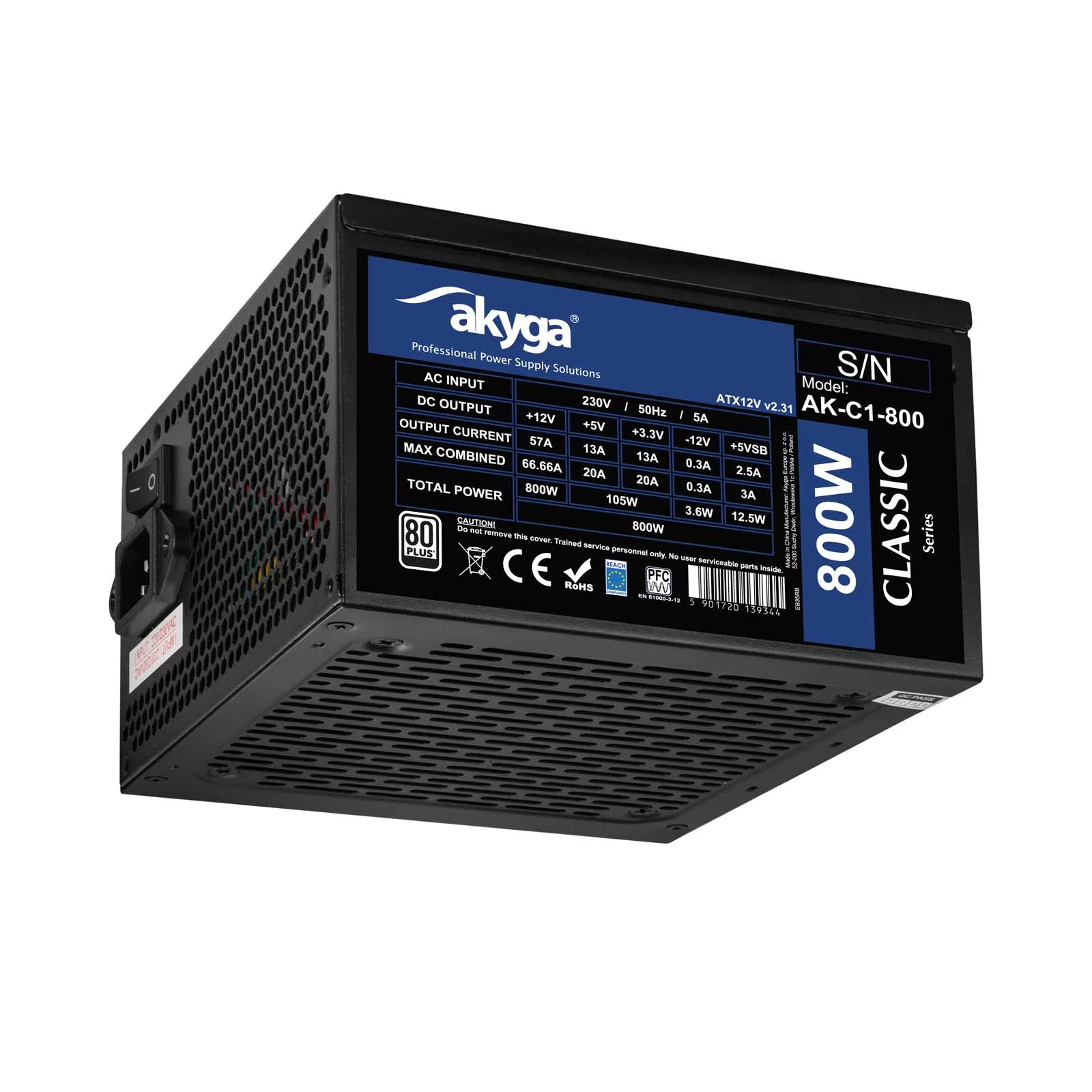 AKYGA ATX Barošanas bloks 800W AK-C1-800
