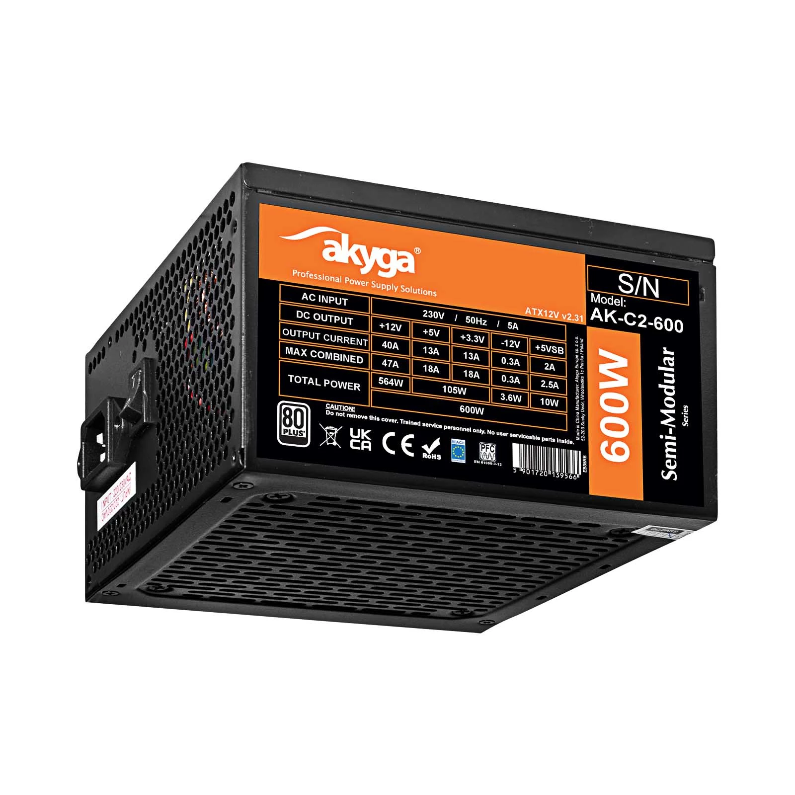 AKYGA Barošanas bloks ATX 600W AK-C2-600