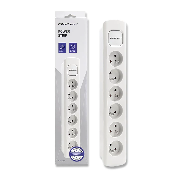 Qoltec Power Strip 6 Outlets 1