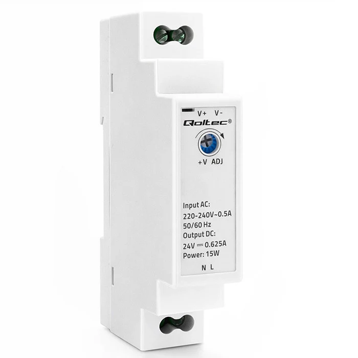 Qoltec DIN Rail Power Supply 15W