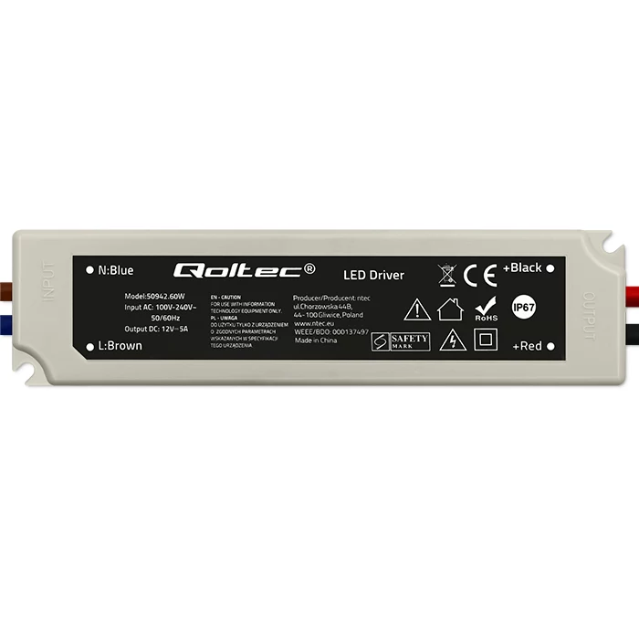 Qoltec LED Switching Power Supply 60W