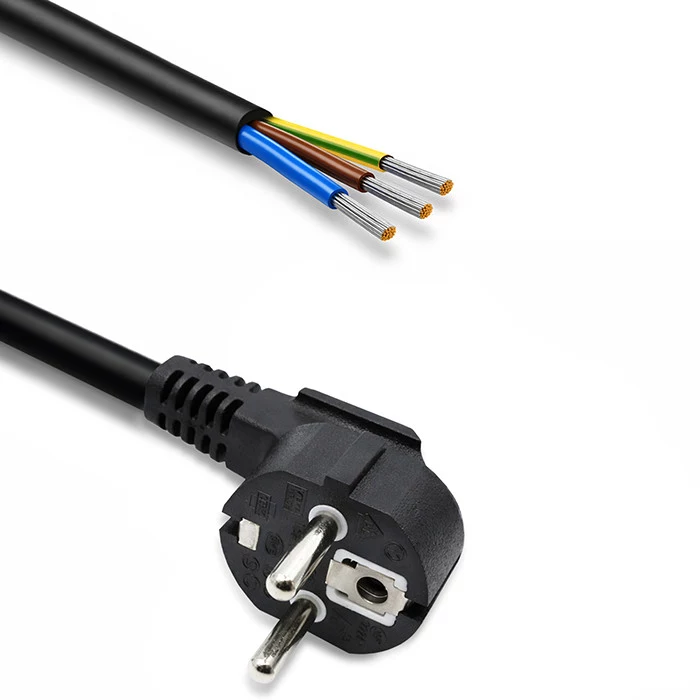 Qoltec Power Cable Angled SCHUKO CEE