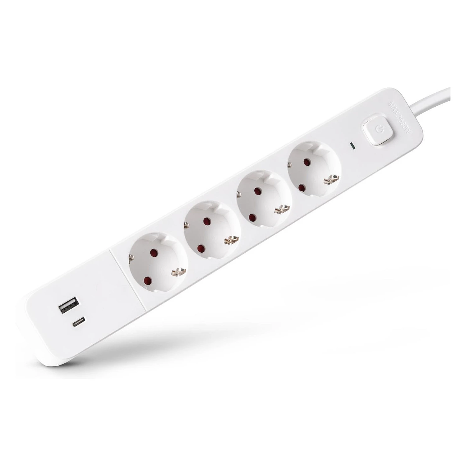 ENTAC Pagarinātājs 4× Kontaktligzda + 1×