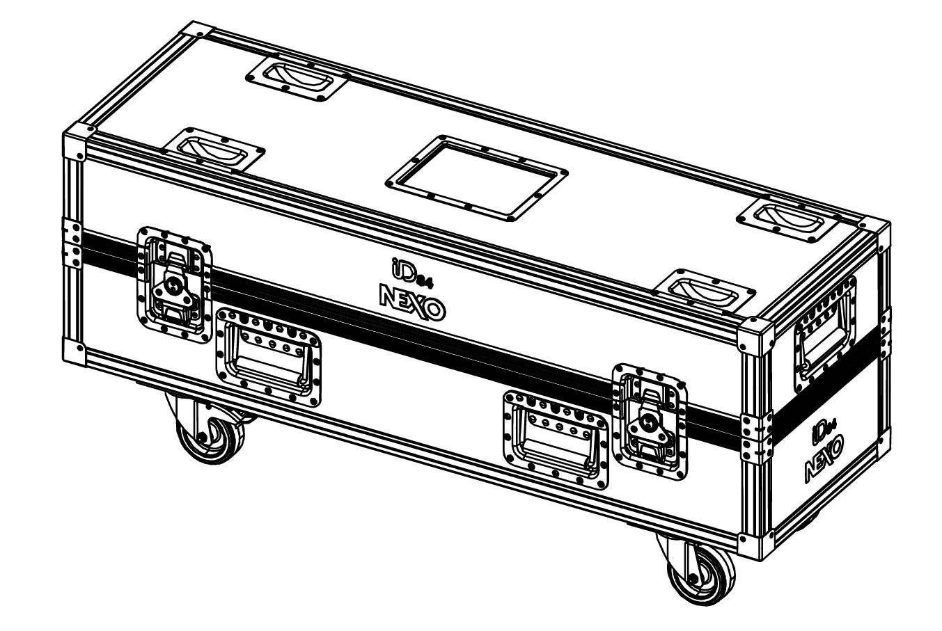 NEXO IDT-2CASE84 Flight Case ar Riteņiem