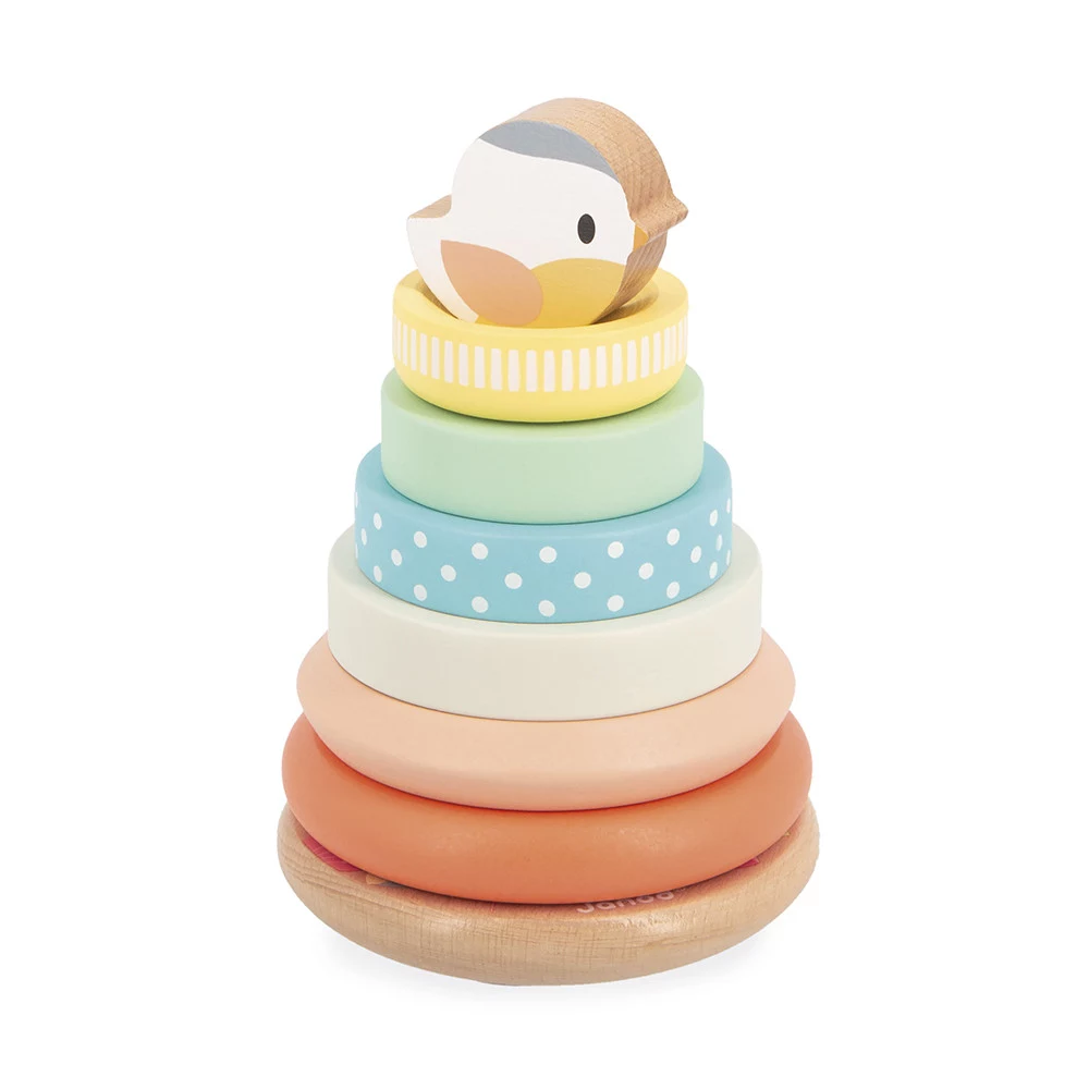 Janod Pure Wooden Stacking Pyramid Nesting