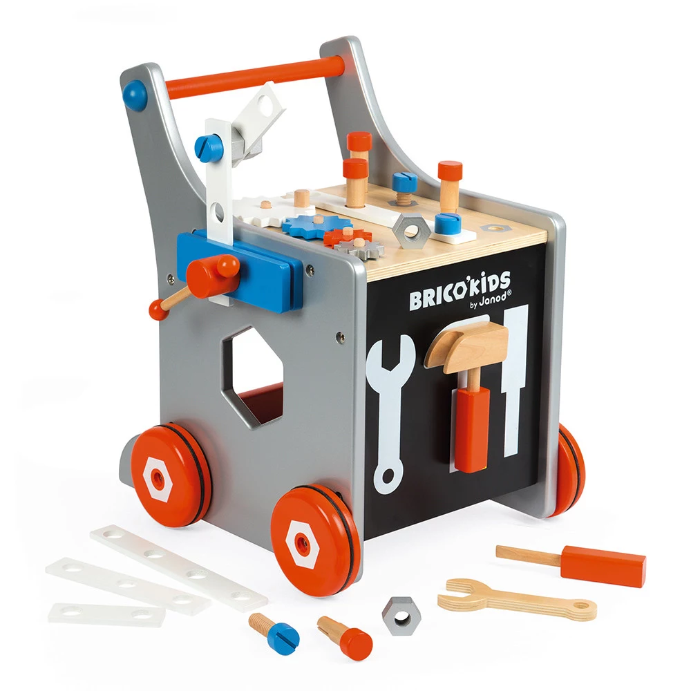 Janod Brico`Kids Magnetic Workbench Trolley with