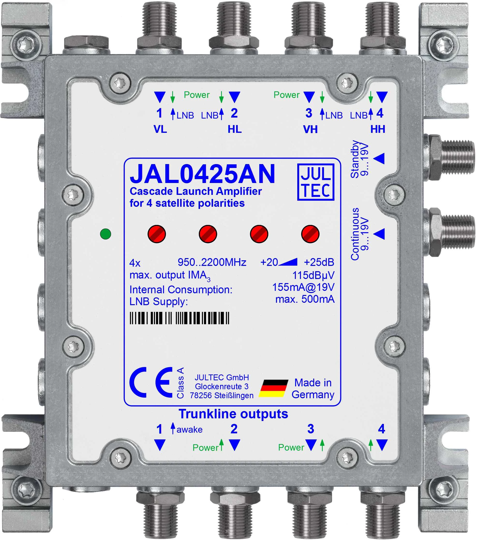 JULTEC JAL0425AN SAT kaskādes pastiprinātājs ar