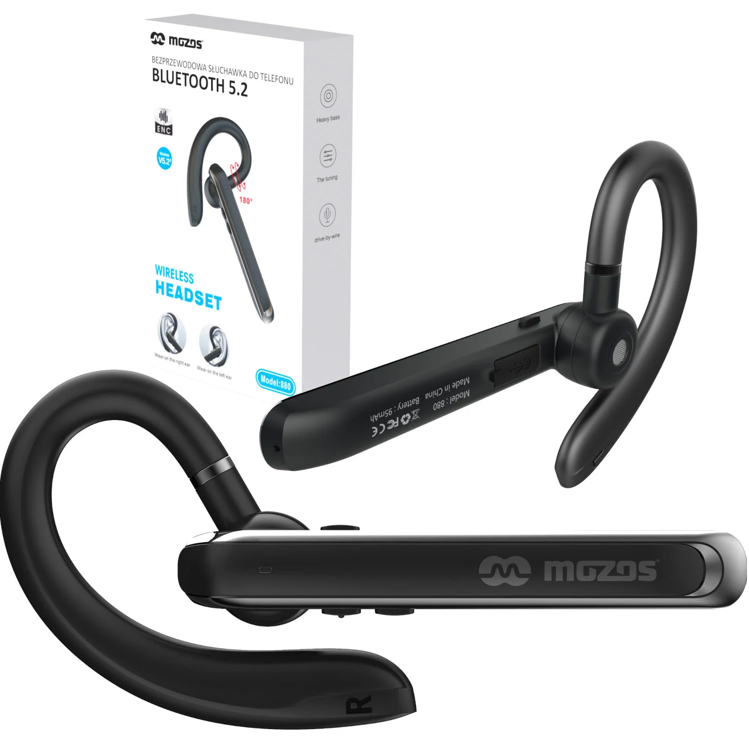 MOZOS 880 Bezvadu Bluetooth 5.2
