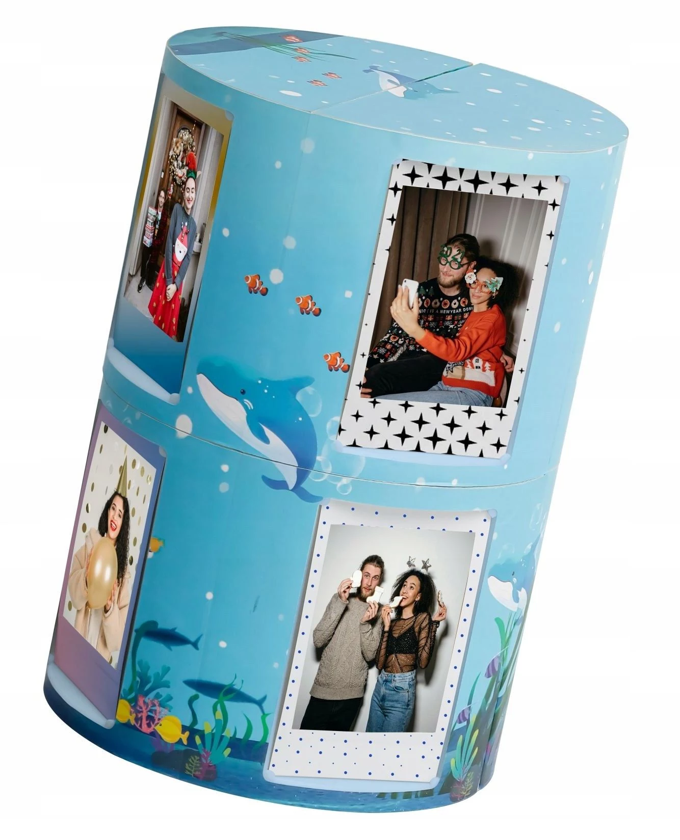 LOVEINSTANT Foldable Cube Photo Frame for