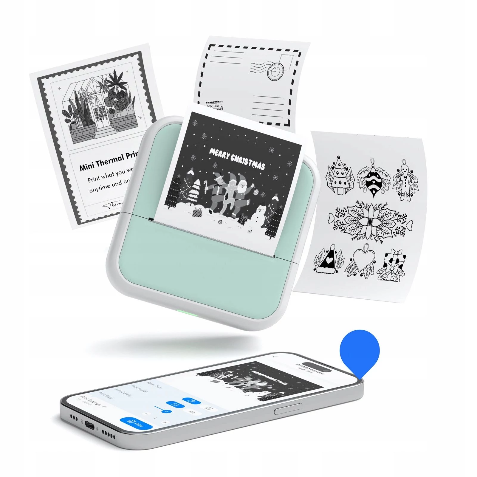 LOVEINSTANT S1 Bluetooth termoprinteris fotogrāfijām, uzlīmēm