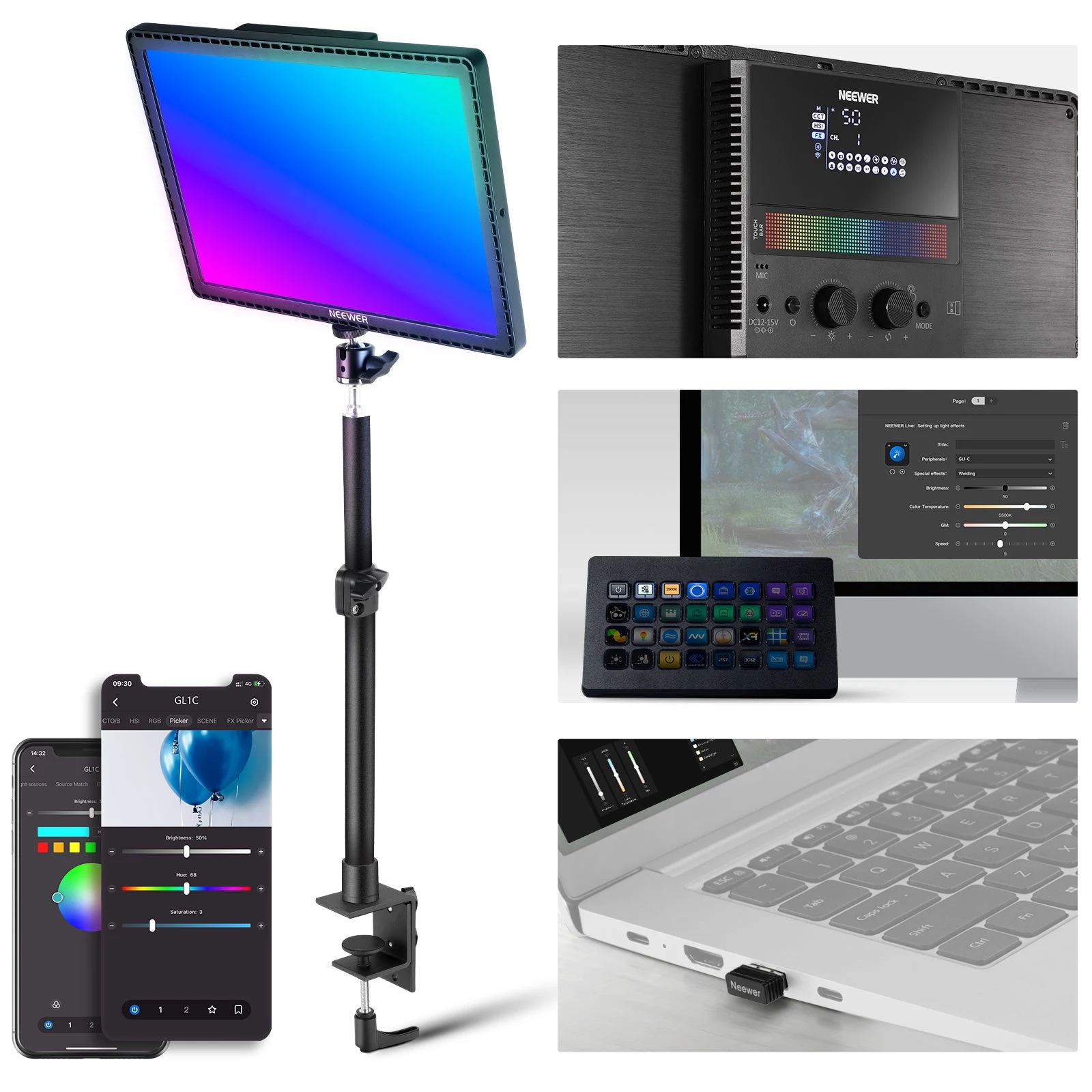 NEEWER GL1C RGB LED Video Light