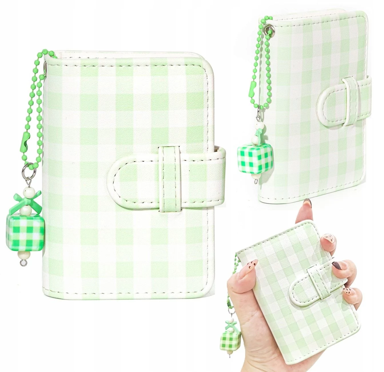 LOVEINSTANT Checkered Green Pocket Photo Album