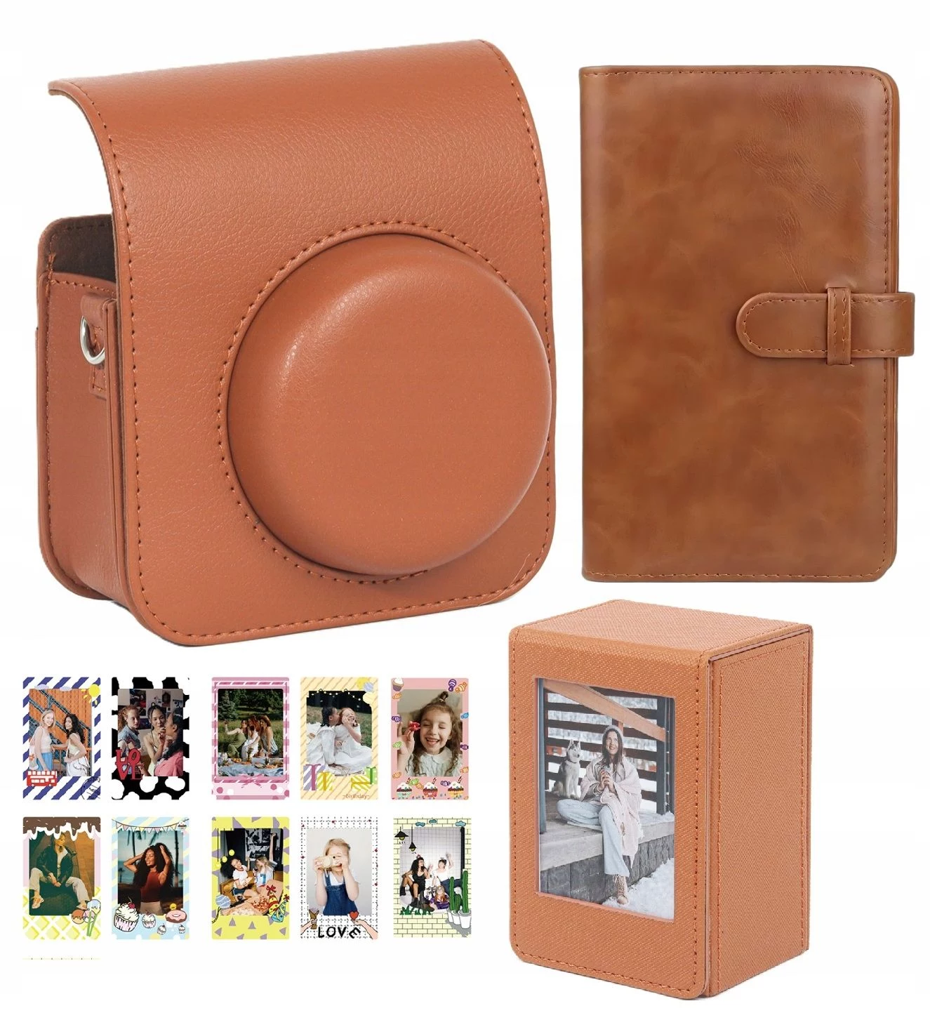 LOVEINSTANT 4-in-1 komplekts: kameras maciņš, fotoalbums