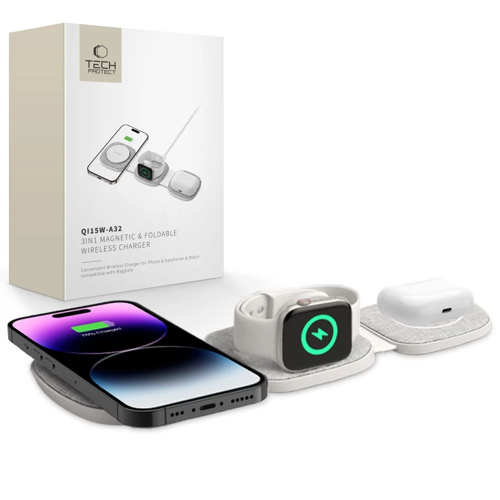 Tech-Protect QI15W-A32 3IN1 MagSafe Wireless Charging
