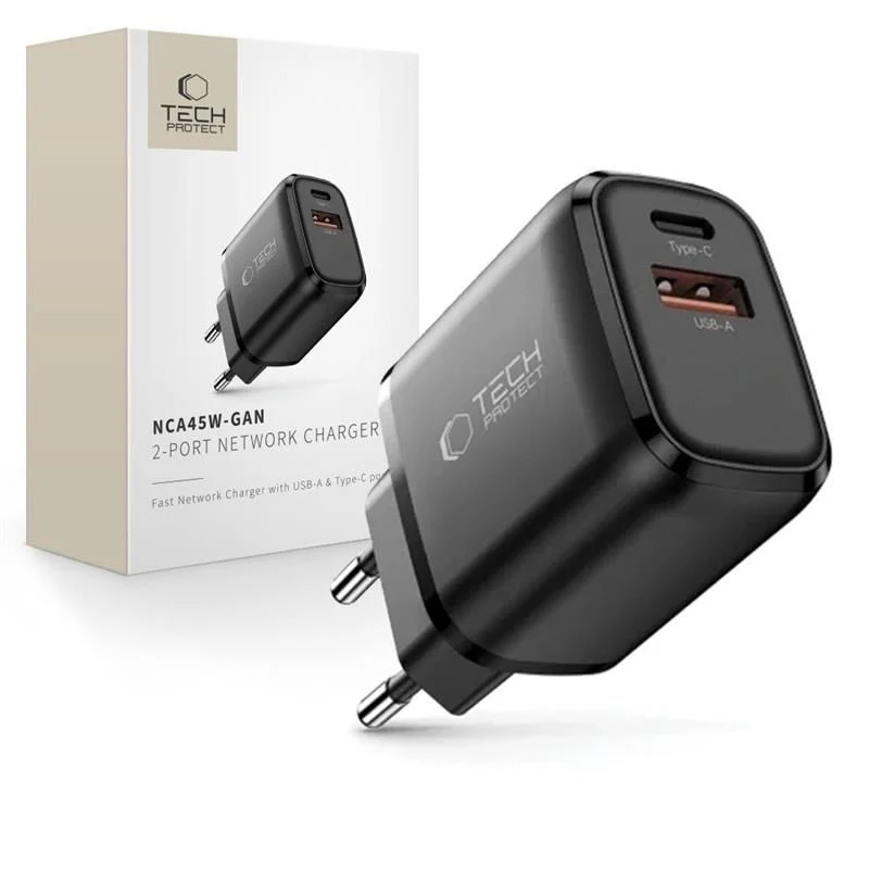TECH-PROTECT NCA45W-GAN 2-Port Network Charger PD