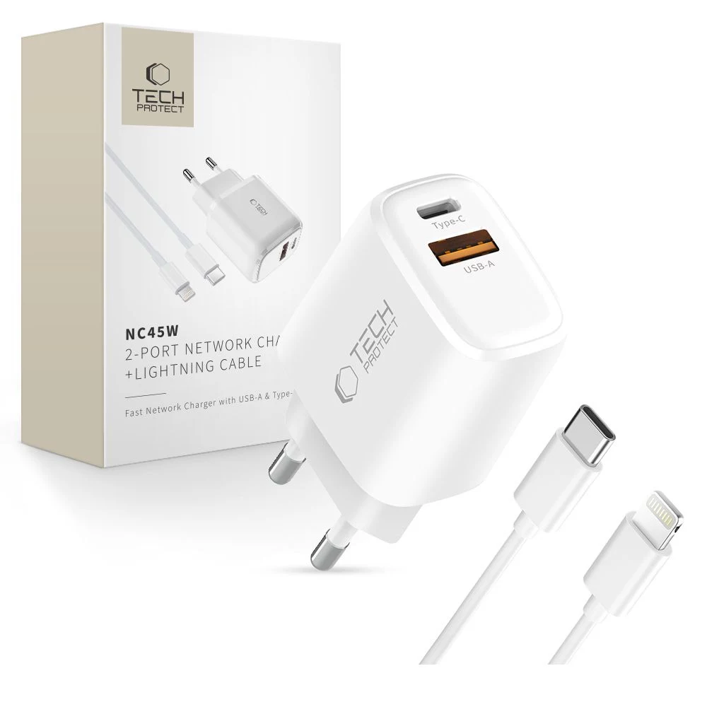 TECH-PROTECT NCA45W-GAN 2-Port Network Charger PD