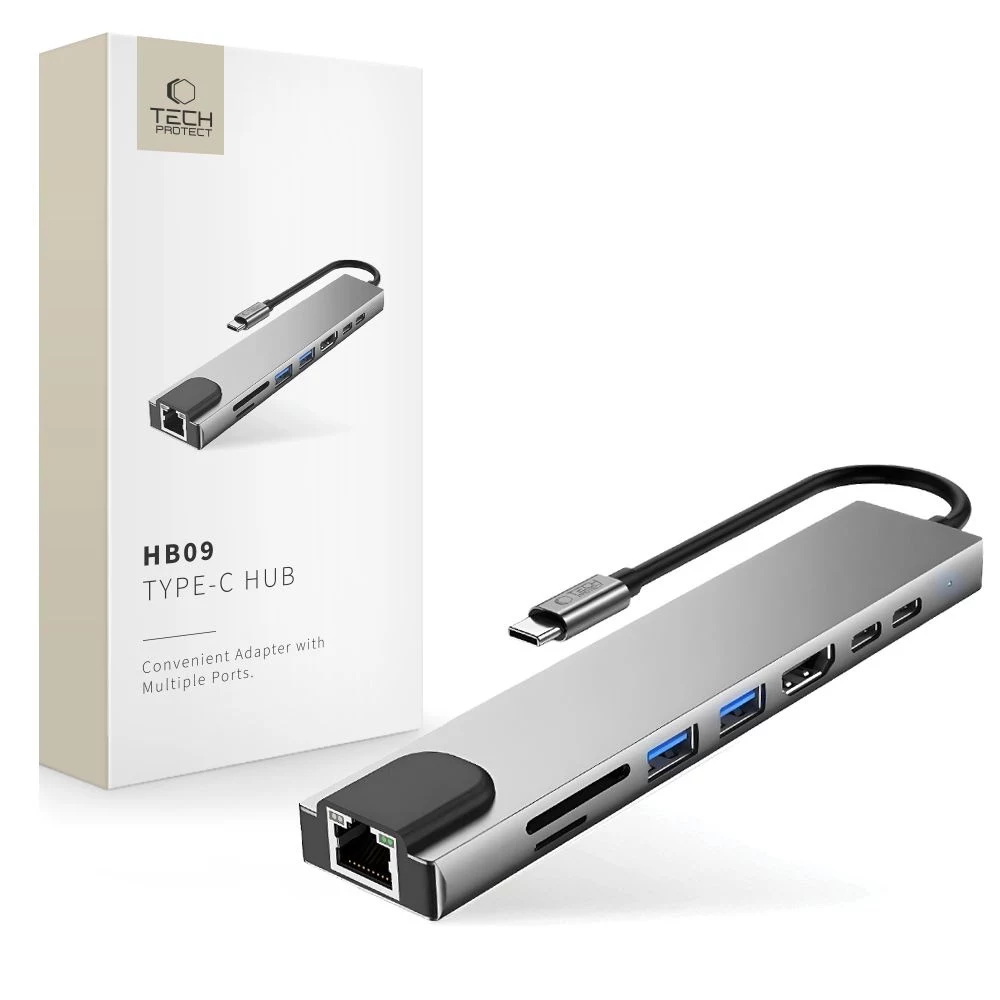 TECH-PROTECT HB09 Hub Adapter 8-in-1 USB-C