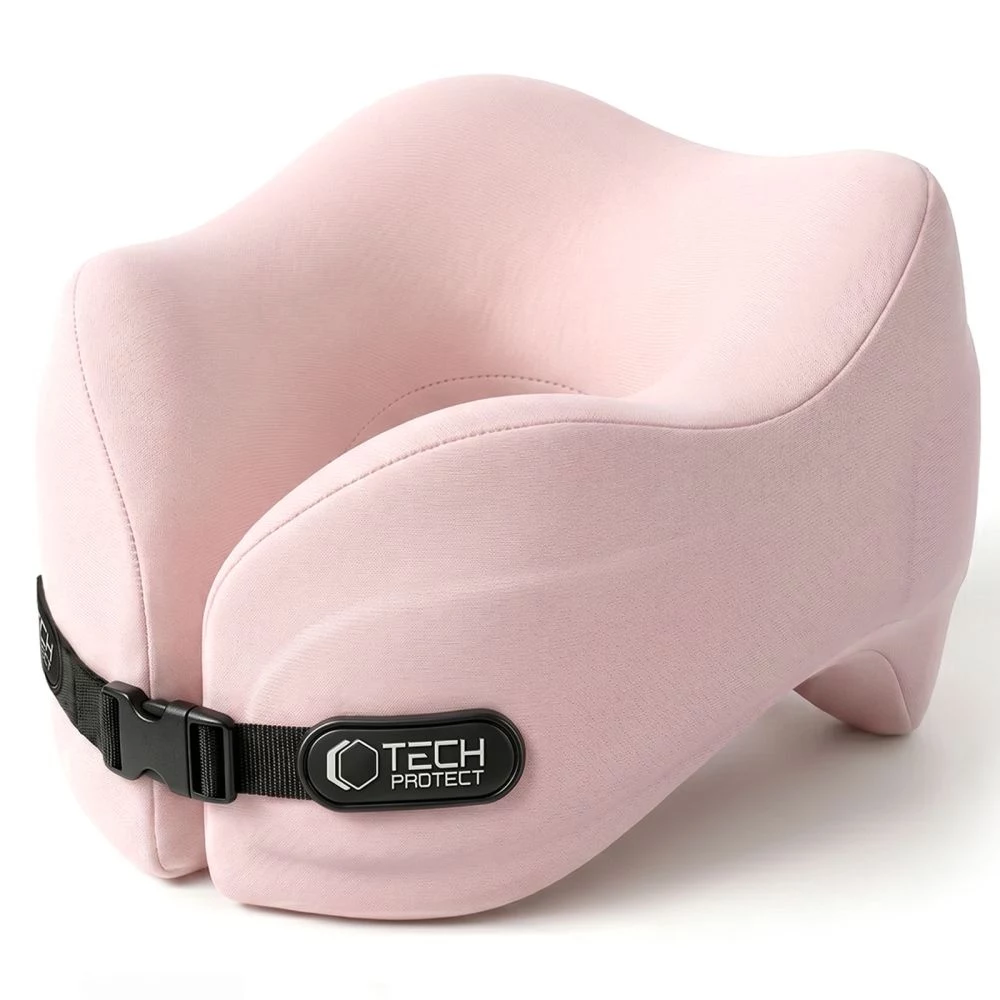 TECH-PROTECT COMFORTREST TRAVEL NECK PILLOW PINK