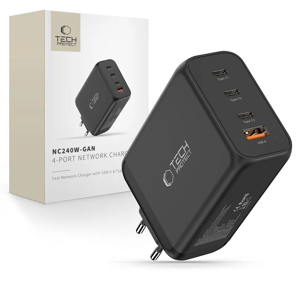 TECH-PROTECT NC240W-GAN 4-Port Network Charger PD