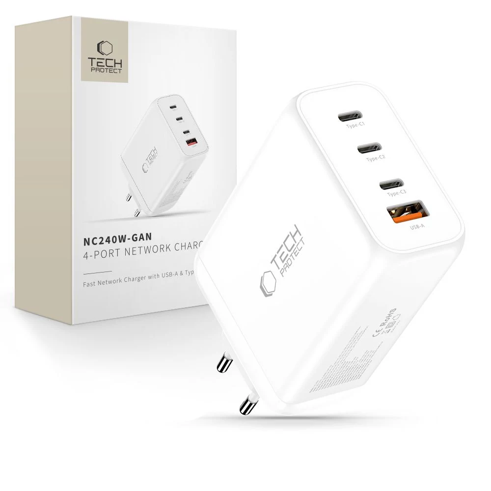 TECH-PROTECT NC240W-GAN 4-Port Network Charger PD