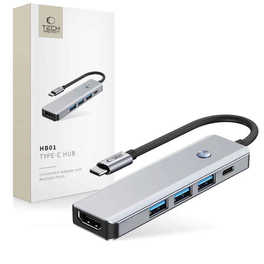 TECH-PROTECT HB01 HUB ADAPTER 5IN1 TYPE-C