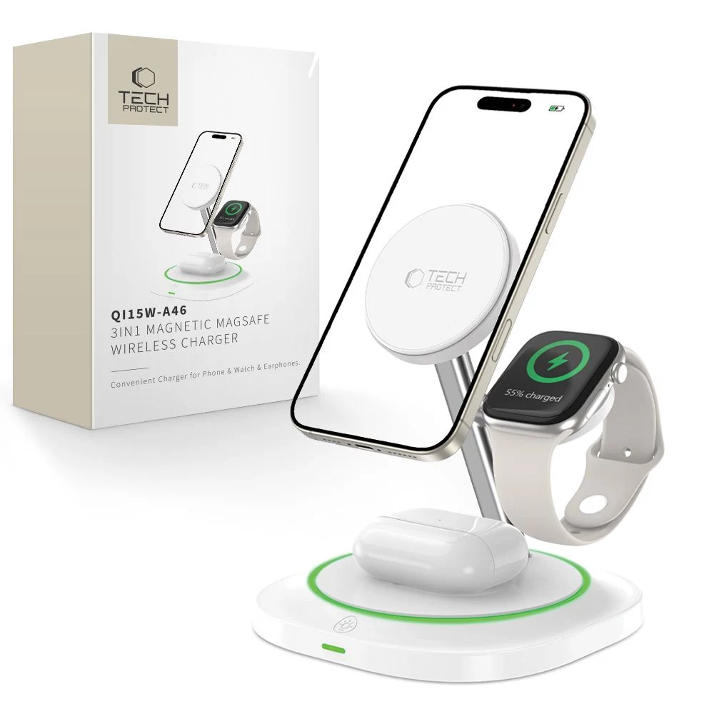 Tech-Protect QI15W-A46 3IN1 MagSafe Wireless Charging