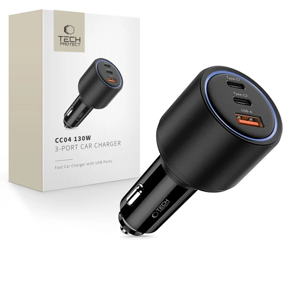 TECH-PROTECT CC04 3-Port Car Charger PD