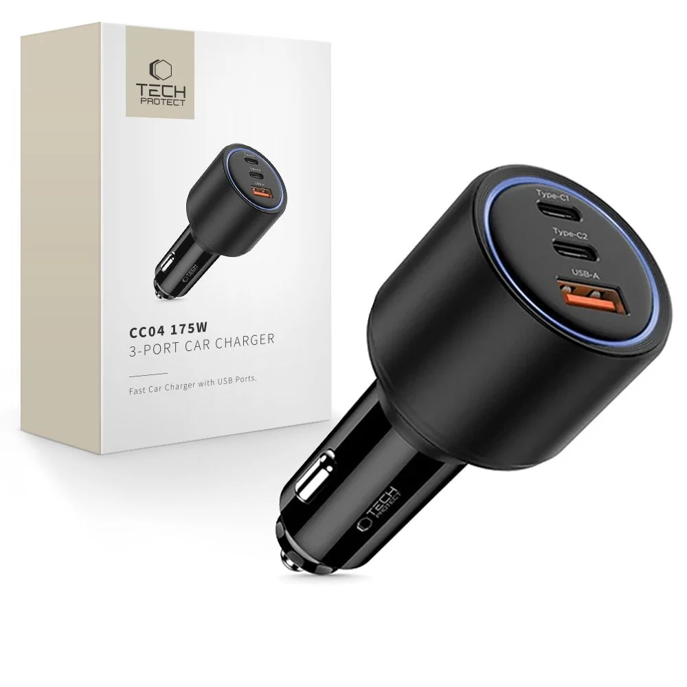 TECH-PROTECT CC04 3-Port Car Charger PD