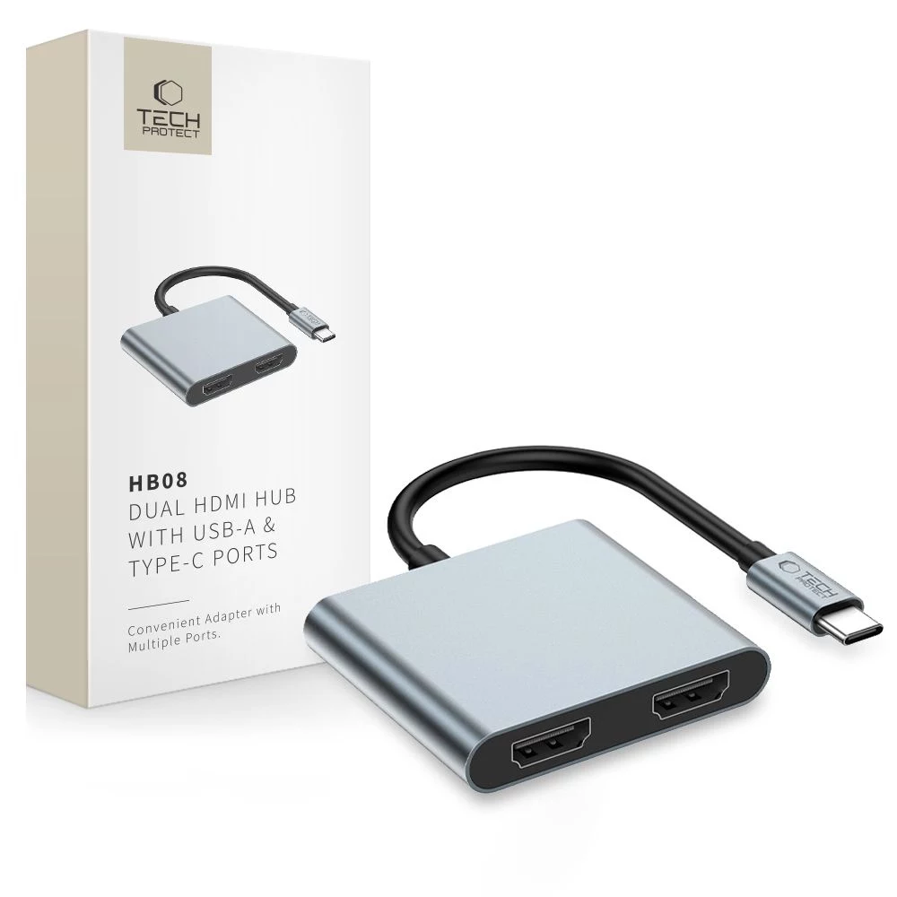 TECH-PROTECT HB08 Hub Adapter 4-in-1 USB-C