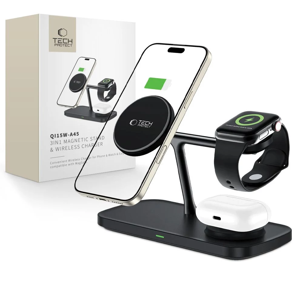 TECH-PROTECT QI15W-A45 3in1 Magnetic MagSafe Wireless