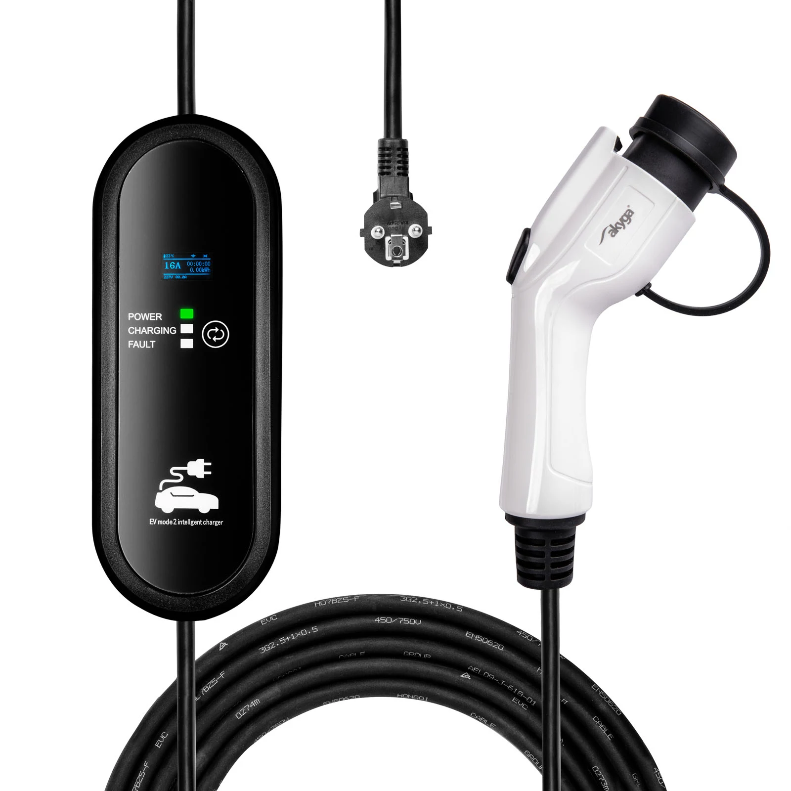 Akyga AK-EC-23 portatīvs elektromobiļa lādētājs GB/T