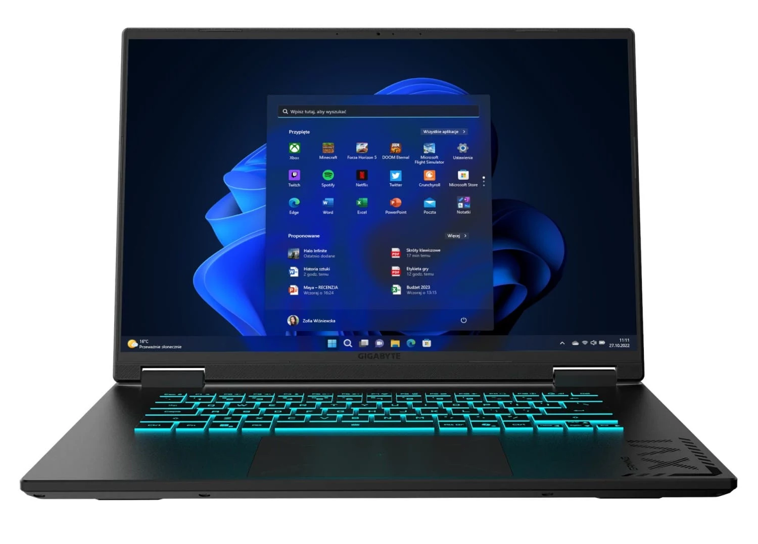 Gigabyte A16 Gaming Laptop - AMD
