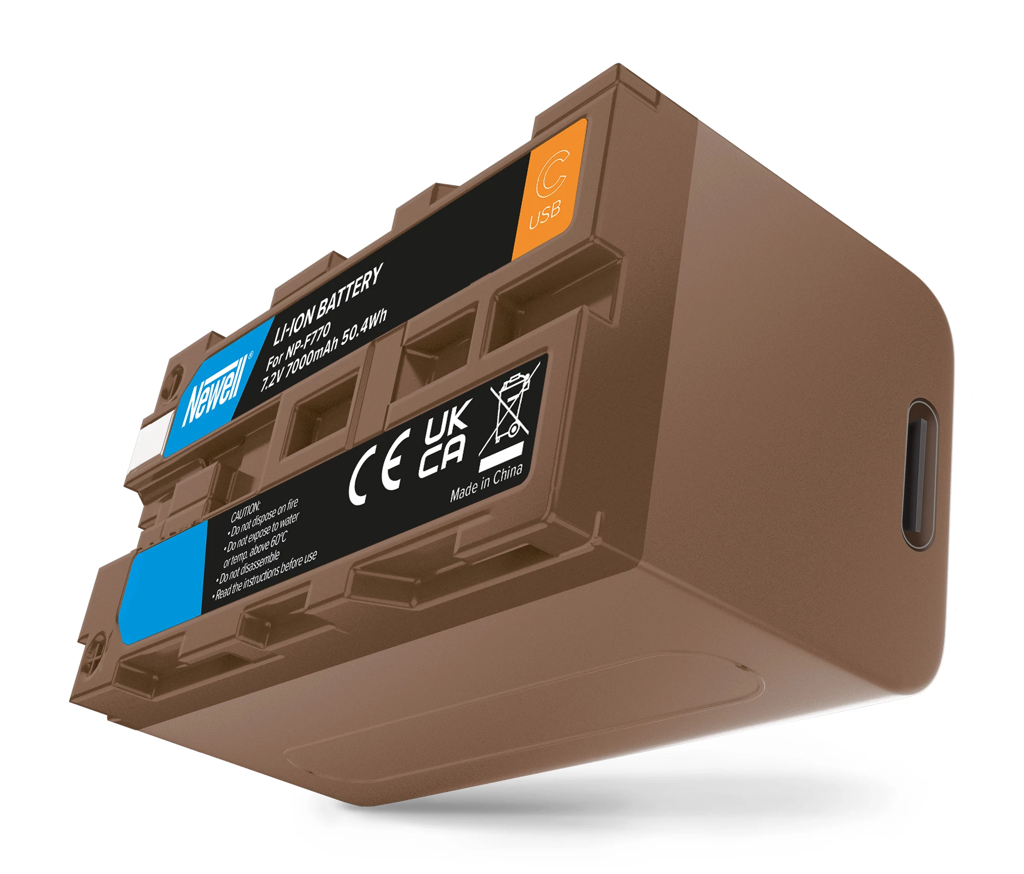 Newell NP-F770 Replacement Battery ar USB-C