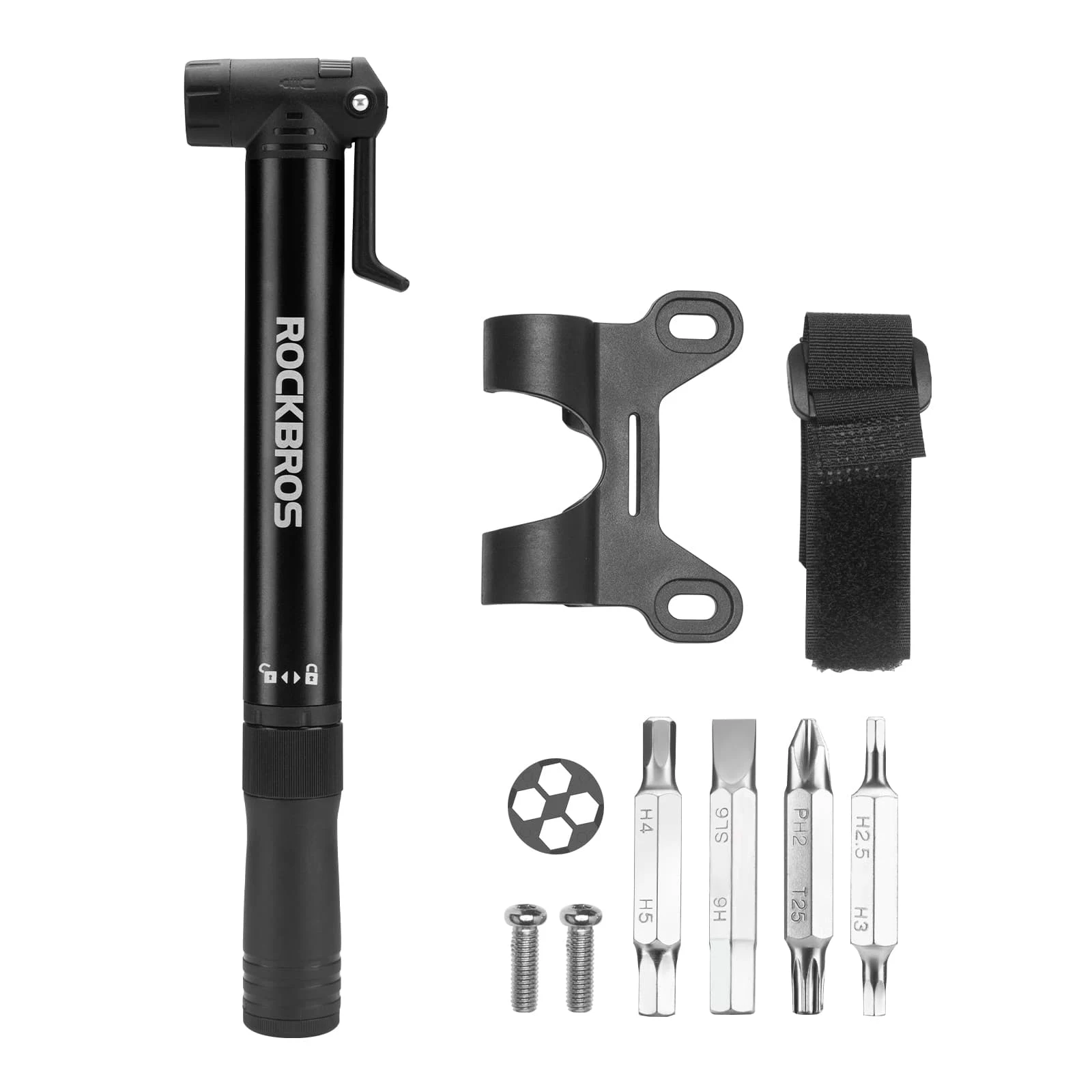 ROCKBROS Rokas sūknis velosipēdam 42320010001 ar