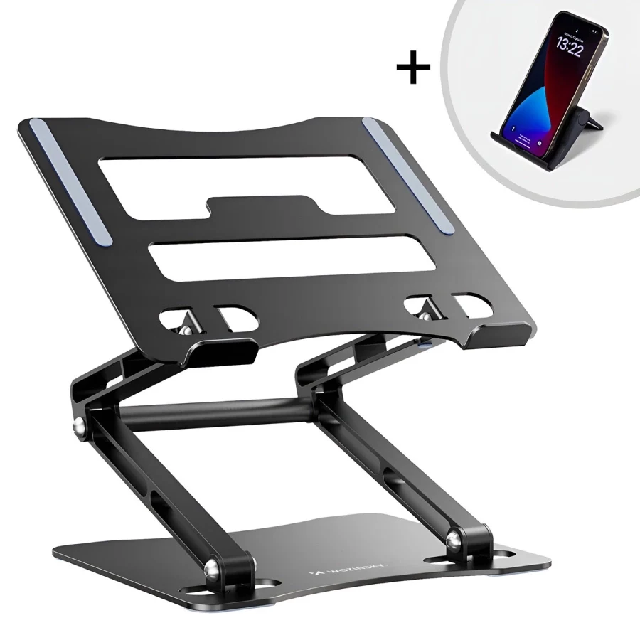 Wozinsky Laptop Stand Black + Phone