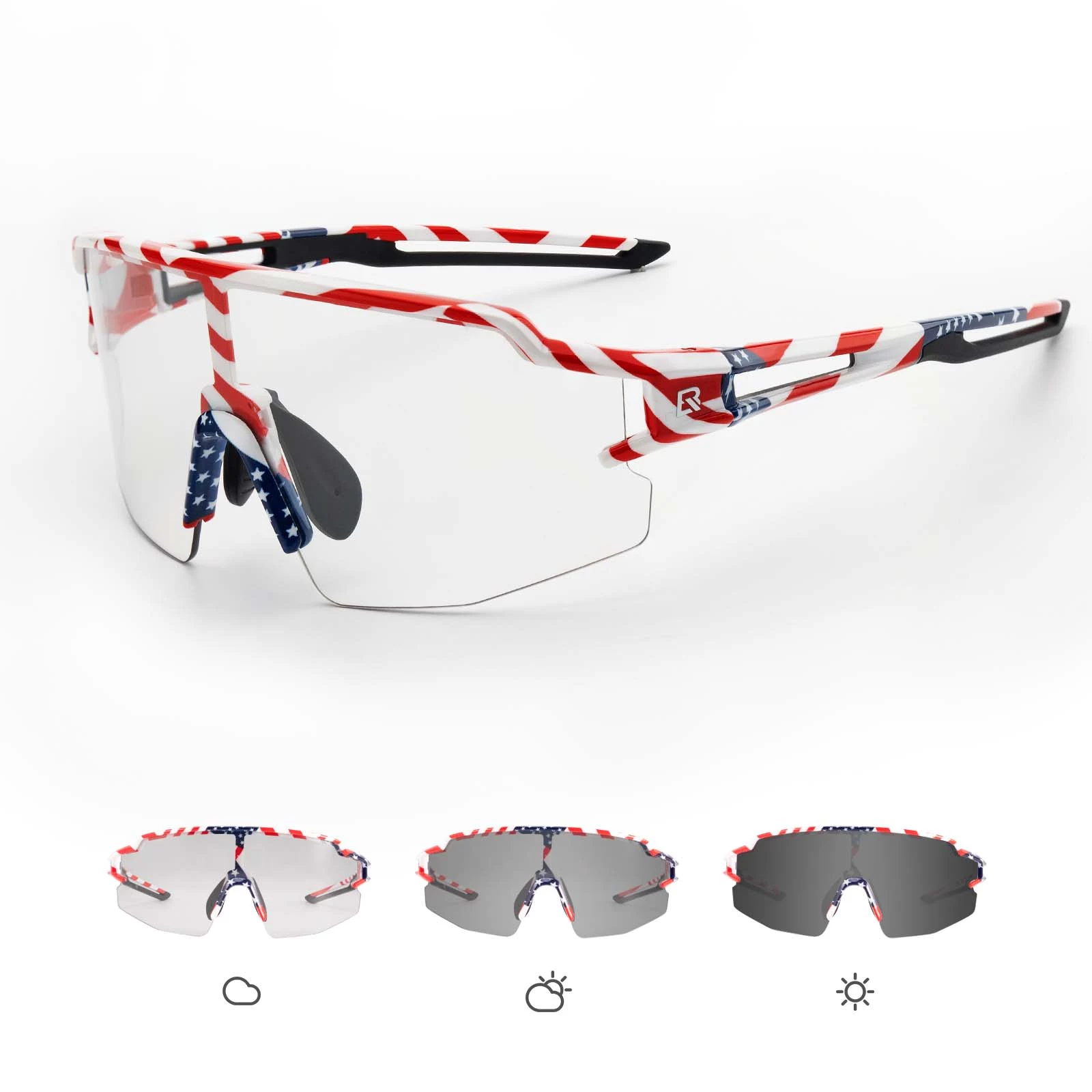 ROCKBROS Fotohromās riteņbraukšanas brilles ar UV