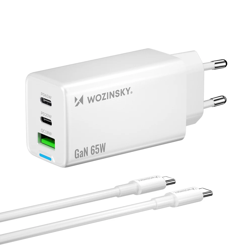 Wozinsky GaN 65W lādētājs ar USB-A