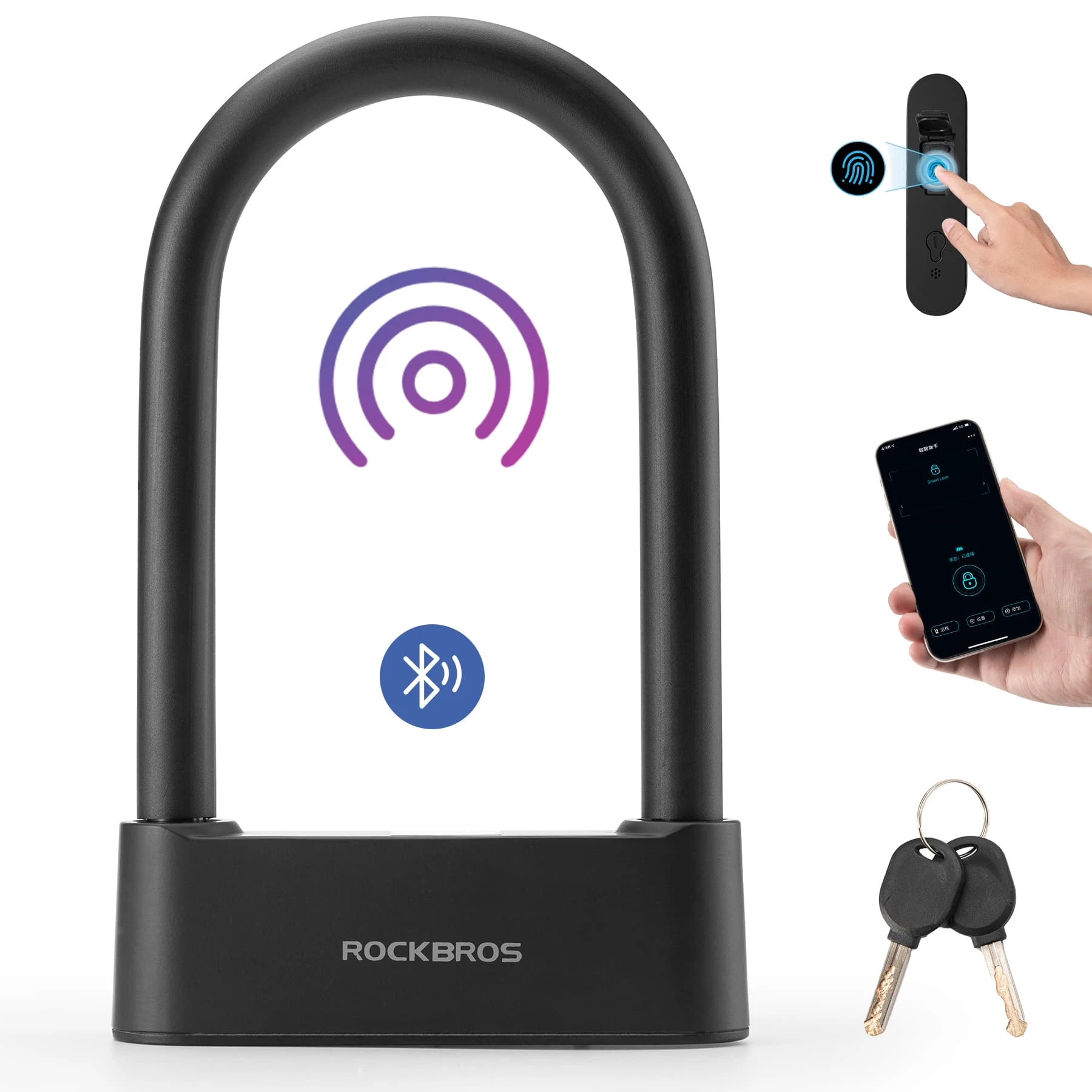 Rockbros SMART Fingerprint & Bluetooth Bike