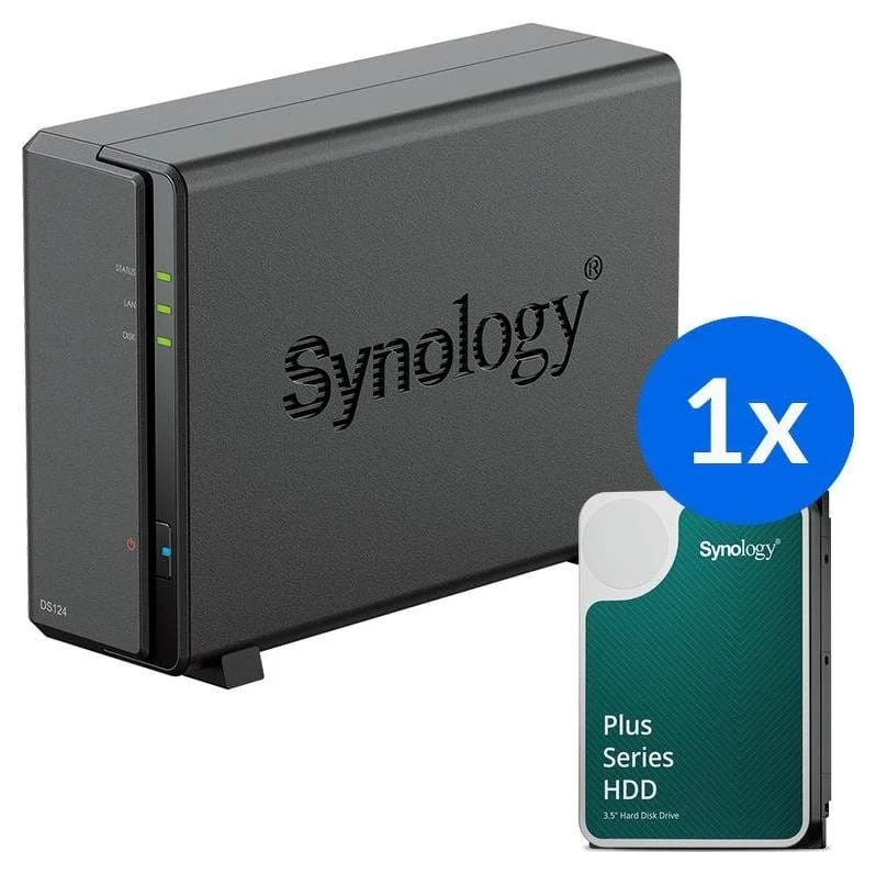Synology DS124 + 1x HAT3310-12T (12TB)