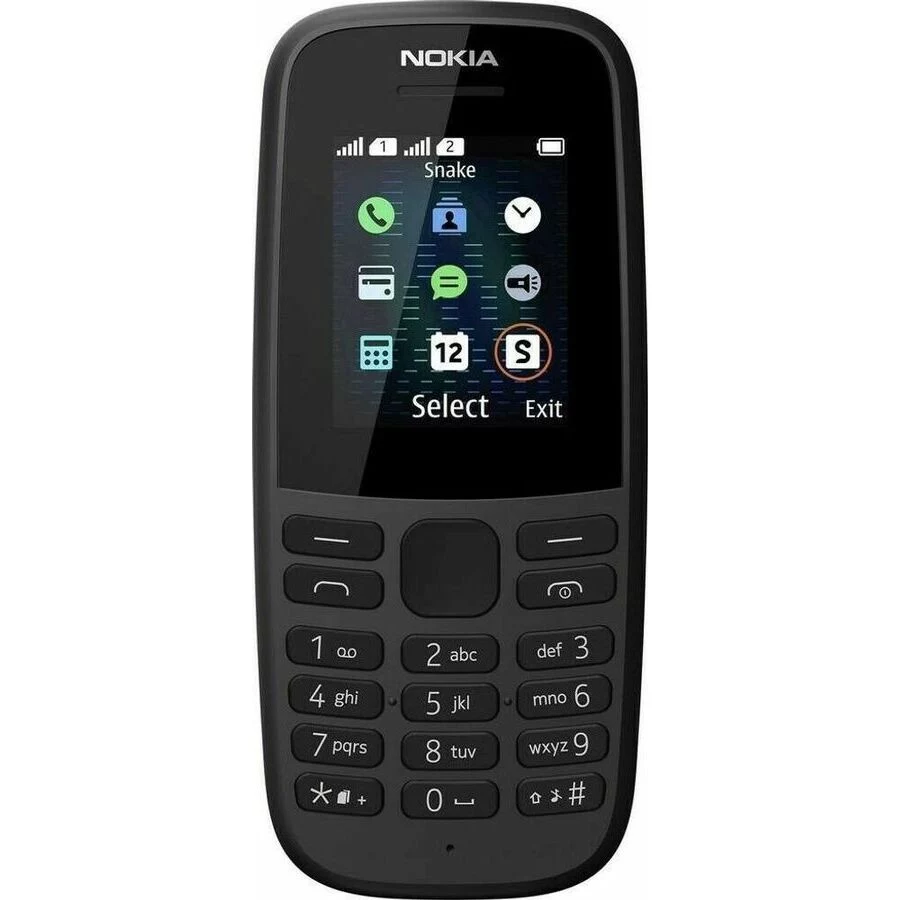 Nokia 105 1.77 Sort Black