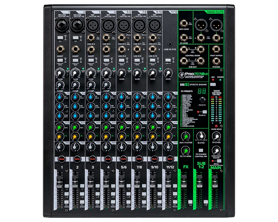 Mackie ProFX12v3 12 kanālu analogais mikseris