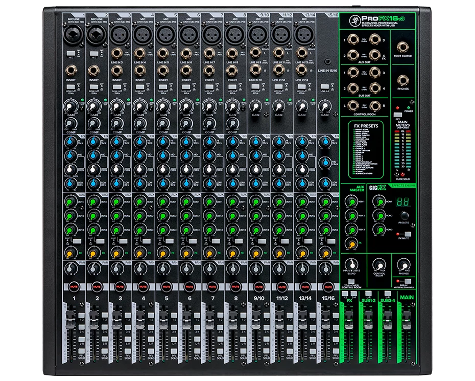 Mackie ProFX16v3 16 kanālu analogais mikseris