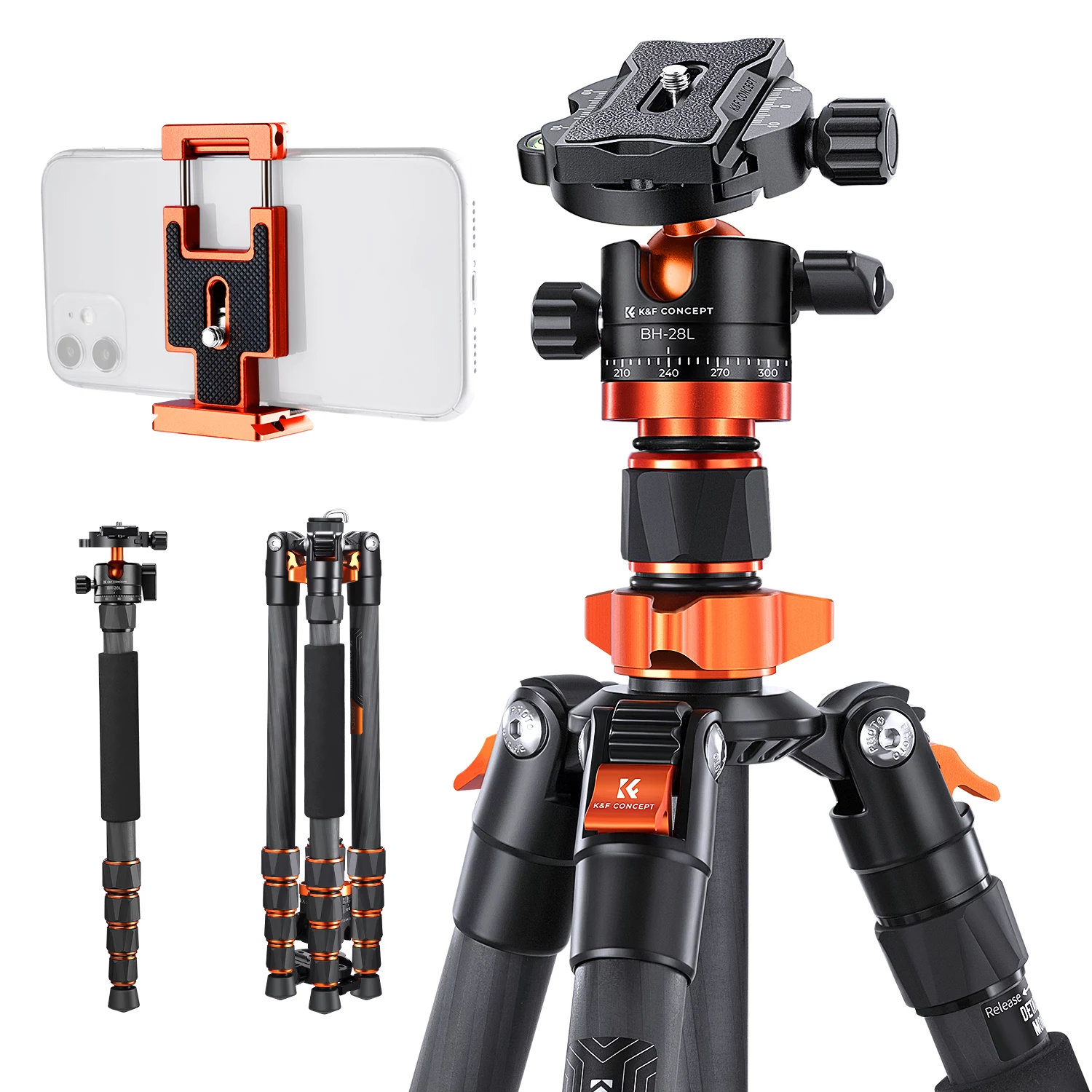 K&F Concept Carbon Fiber Tripod 172cm