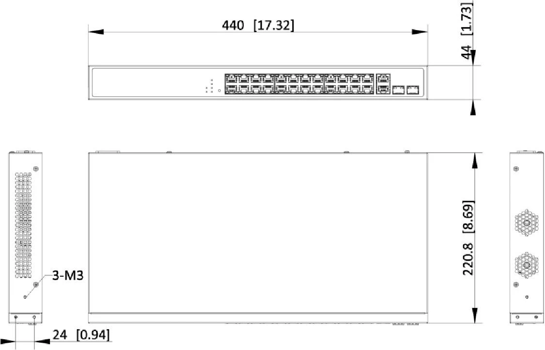 Hikvision DS-3E1528P-EI 24-Port Gigabit PoE+ Managed
