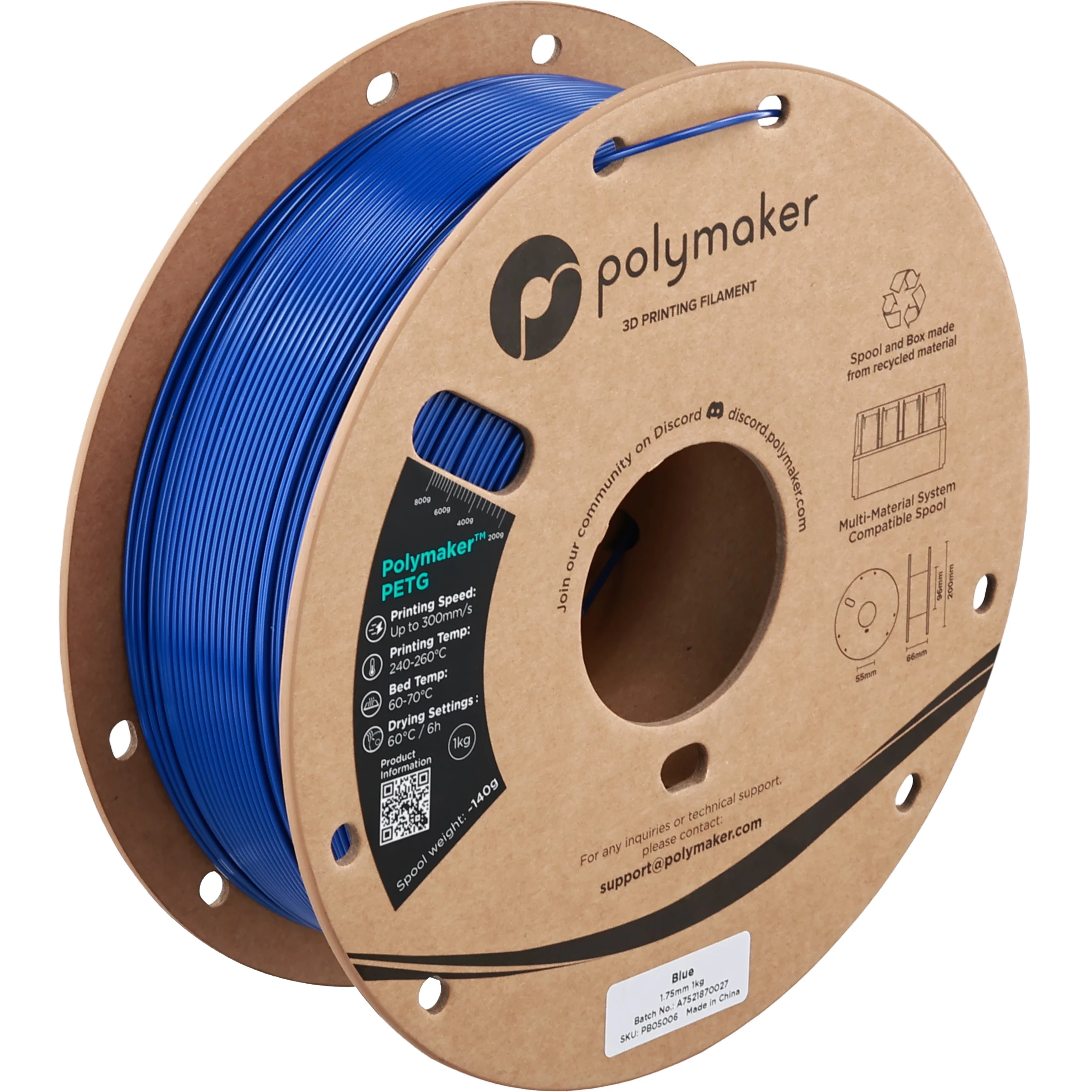 POLMASK PETG 1.75mm Blue 1kg
